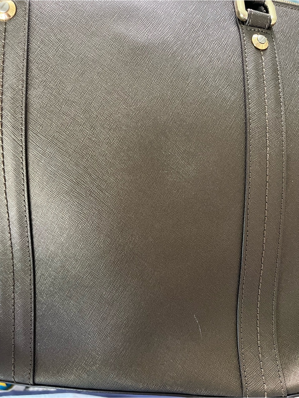 Henri Bendel Brown Leather Satchel with Gold Hardware - Picture 4 of 4